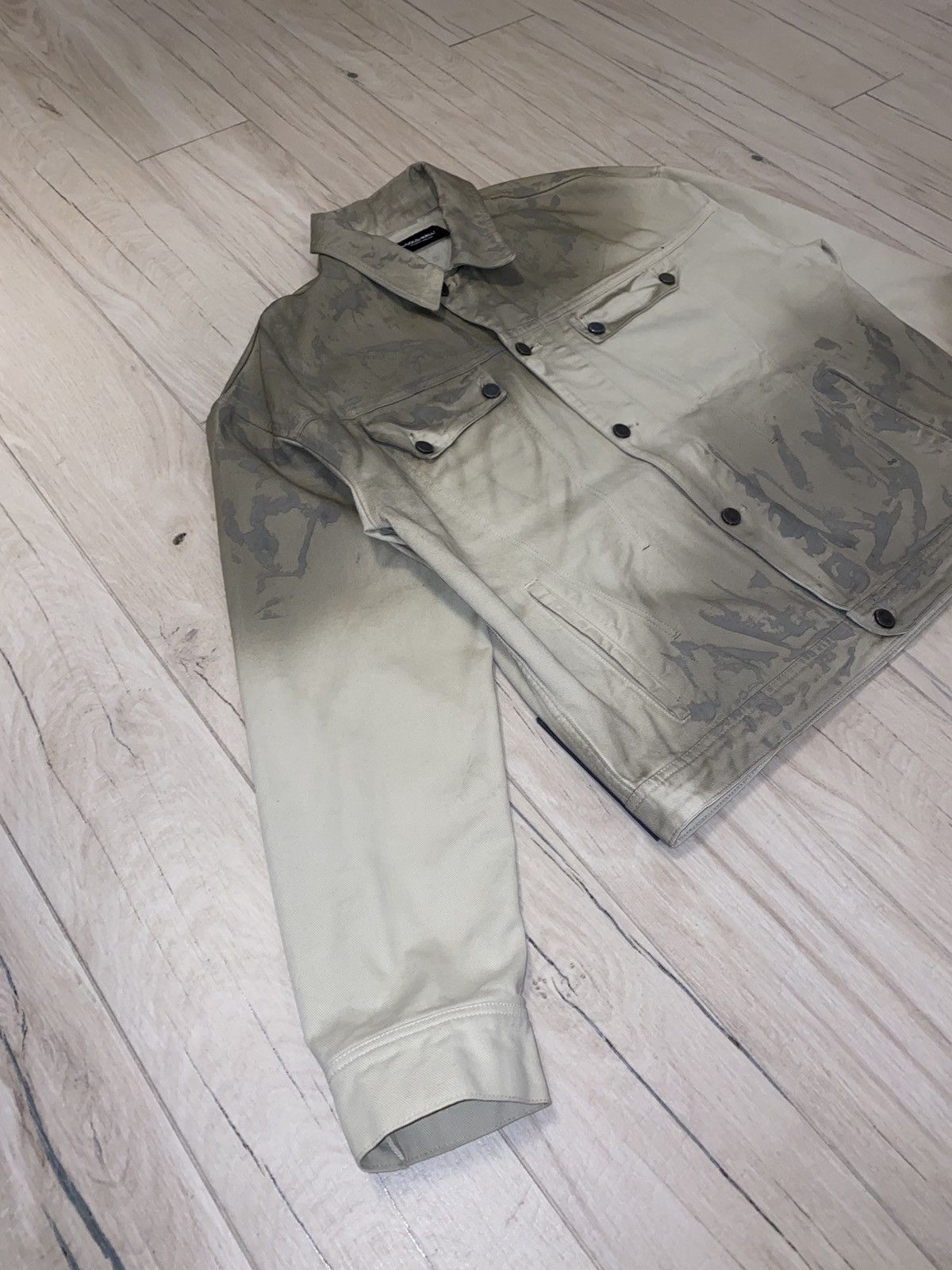 A-COLD-WALL* DS! A-Cold-Wall* Beige Corrosion Denim Jacket Size US L / EU 52-54 / 3 - 3 Thumbnail