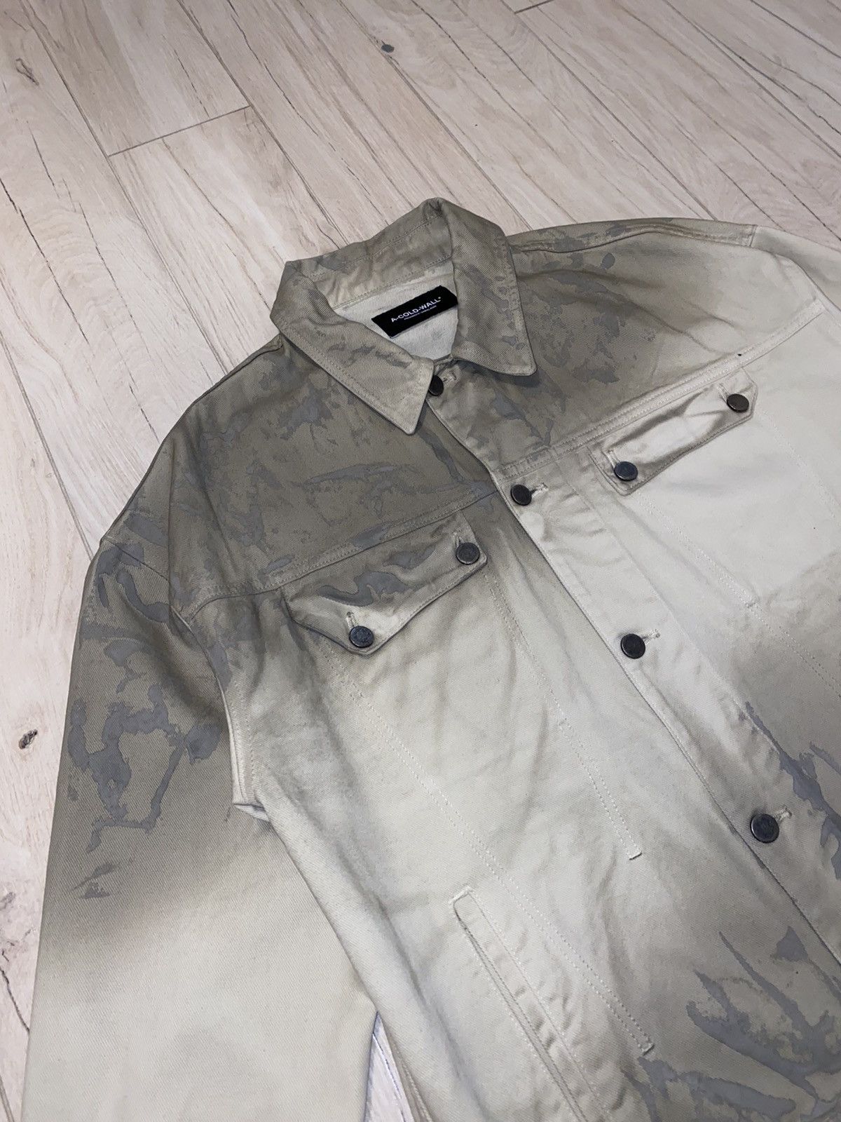 A-COLD-WALL* DS! A-Cold-Wall* Beige Corrosion Denim Jacket Size US L / EU 52-54 / 3 - 6 Thumbnail