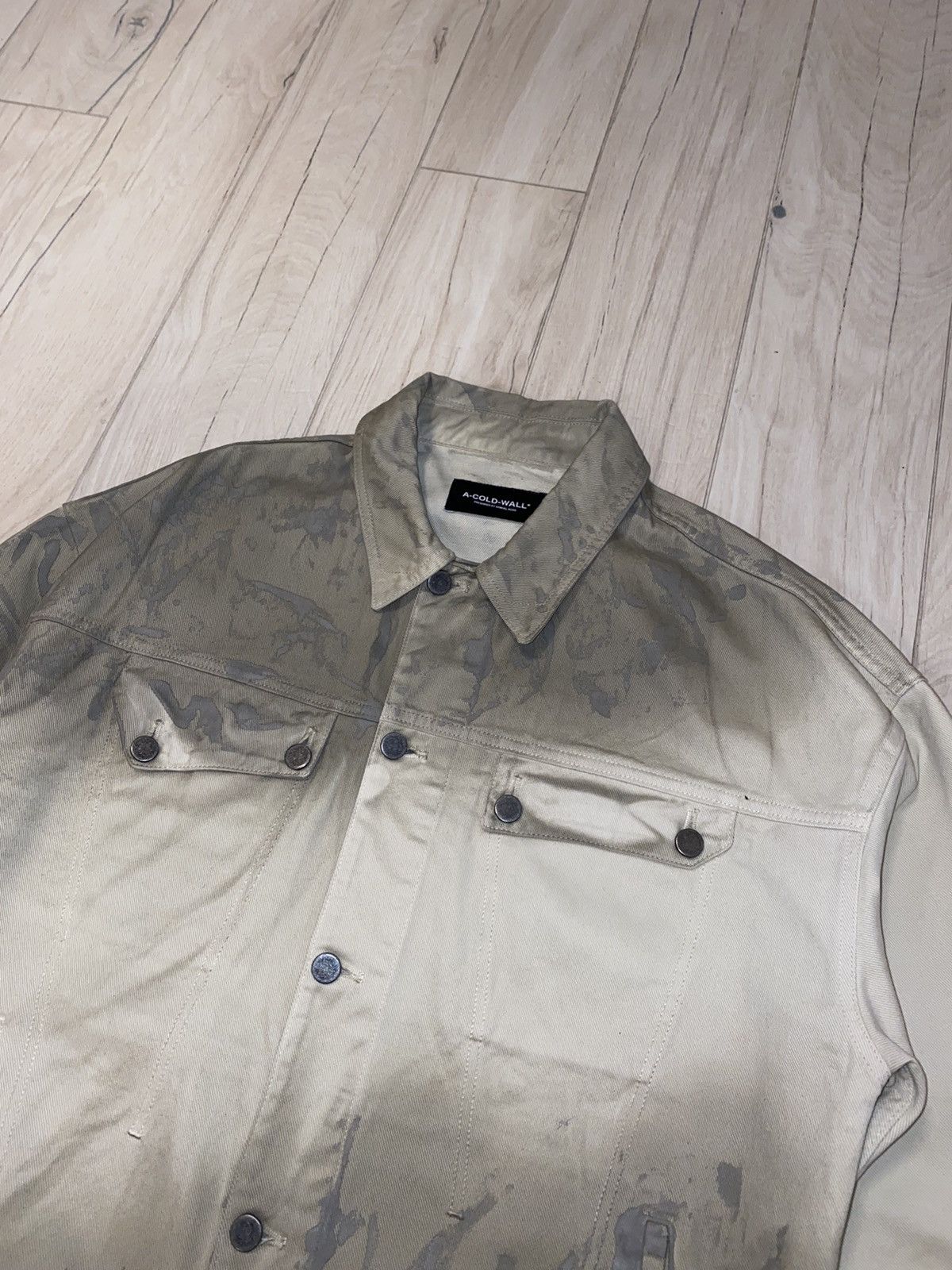 A-COLD-WALL* DS! A-Cold-Wall* Beige Corrosion Denim Jacket Size US L / EU 52-54 / 3 - 5 Thumbnail