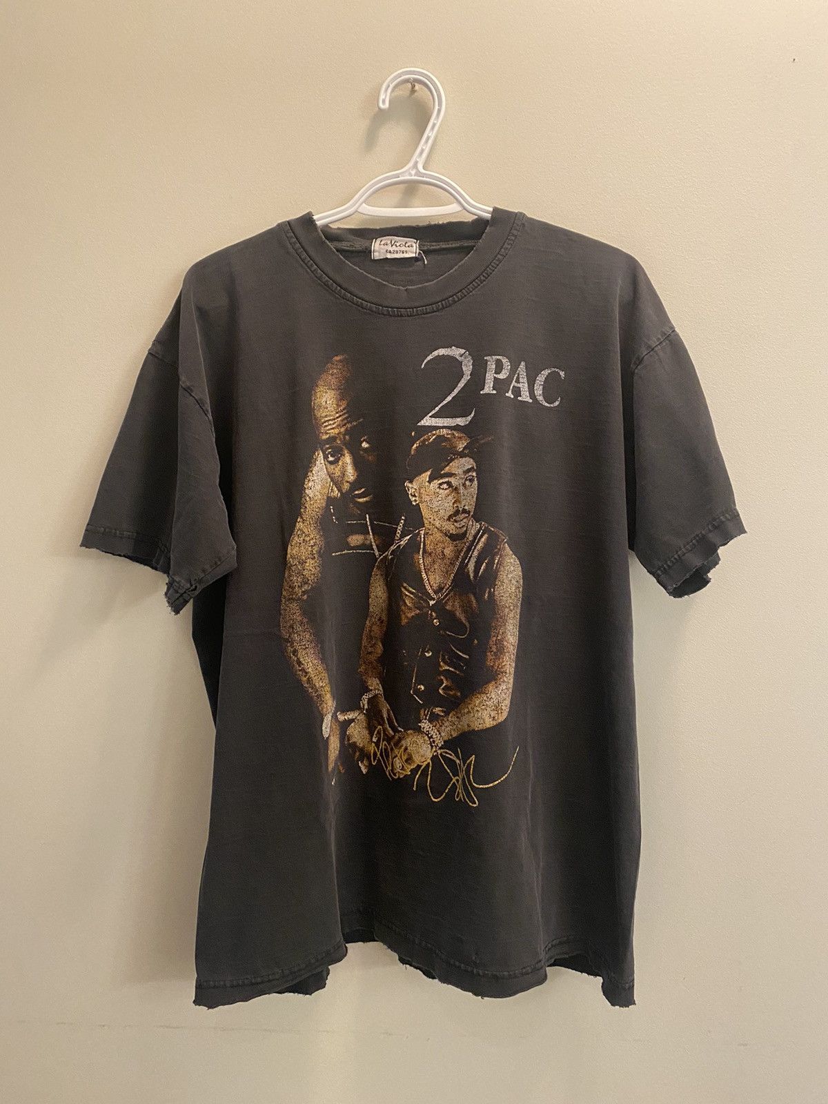 image of Band Tees x Rap Tees Vintage 90’S Bootleg 2Pac Shirt in Black, Men's (Size XL)