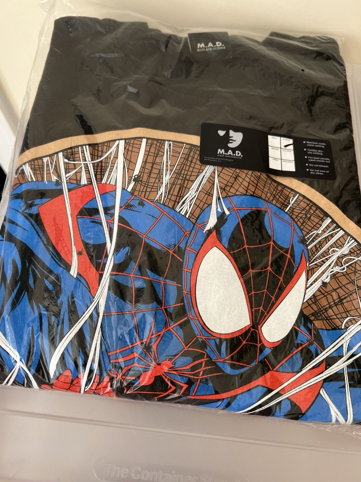 Image of Marvel Comics Mask And Disguise Miles Morales T Shirt Size XL in Black, Men's