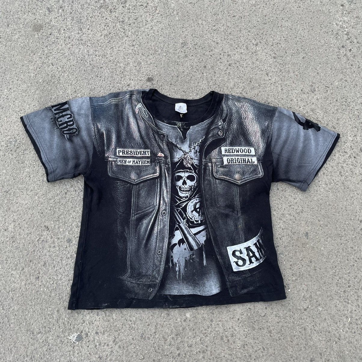 Vintage Vintage Y2K Thrashed Graphic Band Tee Faded Black Wide Leg M Size US M / EU 48-50 / 2 - 1 Thumbnail