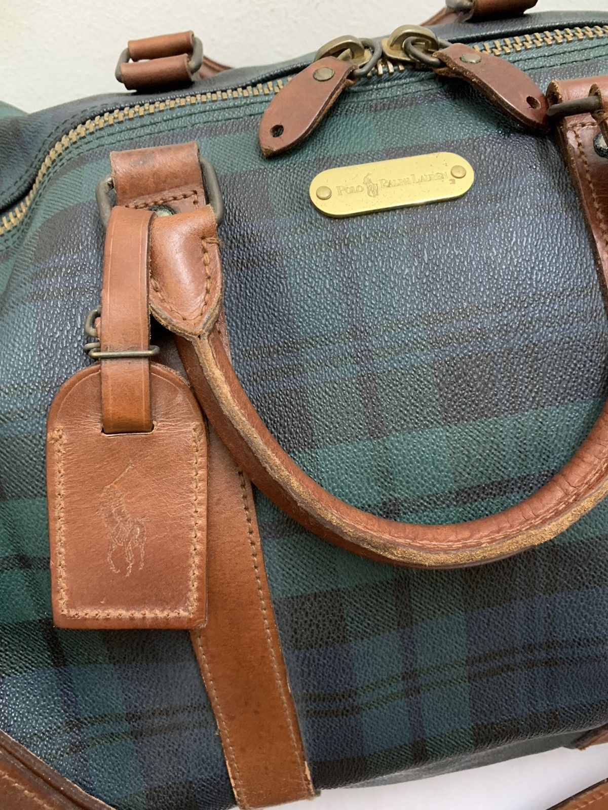 Polo Ralph Lauren × RRL Ralph Lauren × Vintage Iconic RARE Polo Ralph Lauren Leather Large Travel Bag Size ONE SIZE - 8 Thumbnail