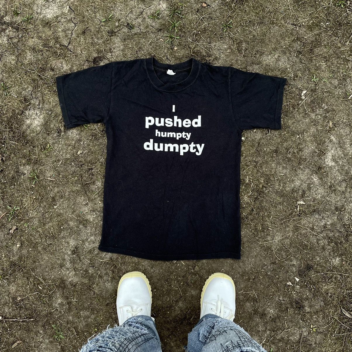 Vintage Vintage Y2K Pushed Humpty Dumpty Graphic Tee Skate Streetwea Size US S / EU 44-46 / 1 - 1 Thumbnail