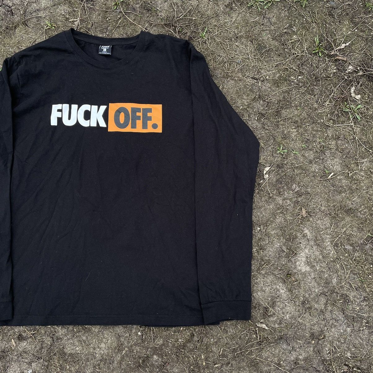 Vintage Y2K Fuck Off Graphic Tee Streetwear Skate Black Slim Boxy XL Size US XL / EU 56 / 4 - 3 Thumbnail
