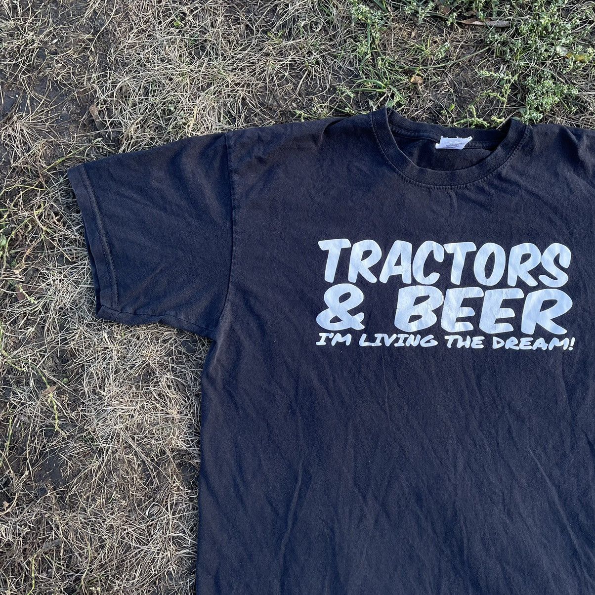 Vintage Vintage Y2K Tractors Beer Faded Graphic Tee Americana Boxy L Size US L / EU 52-54 / 3 - 4 Thumbnail