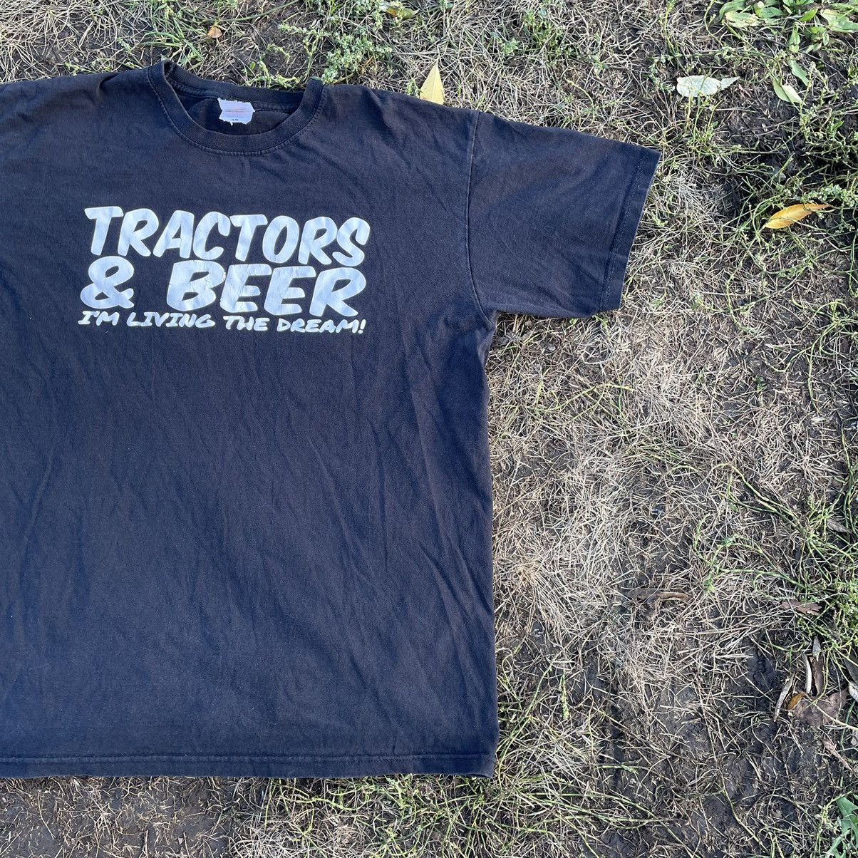 Vintage Vintage Y2K Tractors Beer Faded Graphic Tee Americana Boxy L Size US L / EU 52-54 / 3 - 3 Thumbnail
