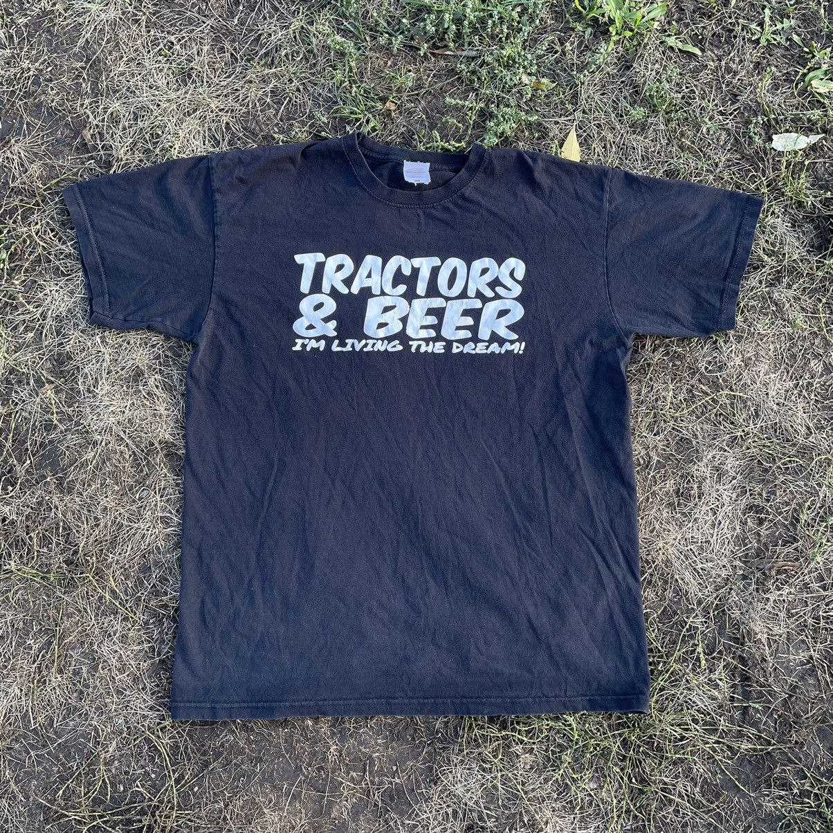 Vintage Vintage Y2K Tractors Beer Faded Graphic Tee Americana Boxy L Size US L / EU 52-54 / 3 - 1 Thumbnail