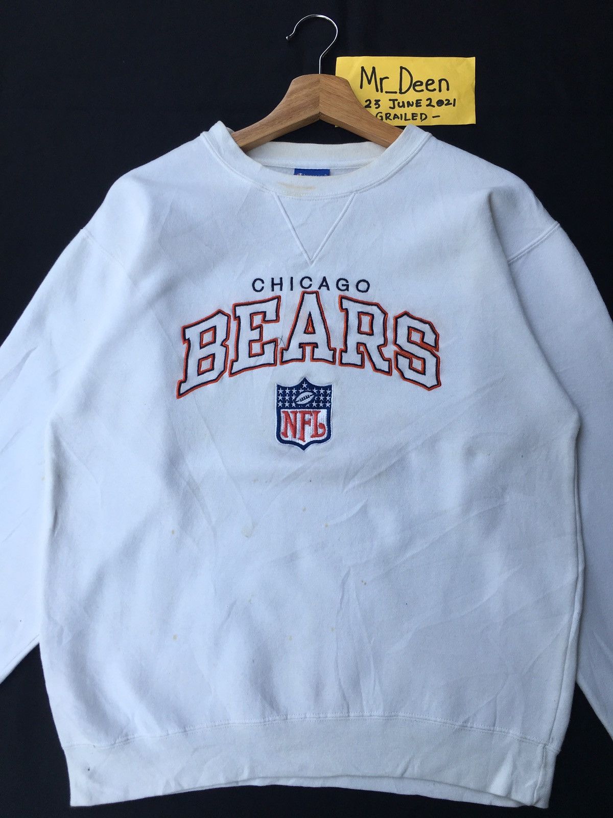 Champion Vintage Chicago Bears Big Logo NFL Sweatshirt Size US M / EU 48-50 / 2 - 2 Thumbnail