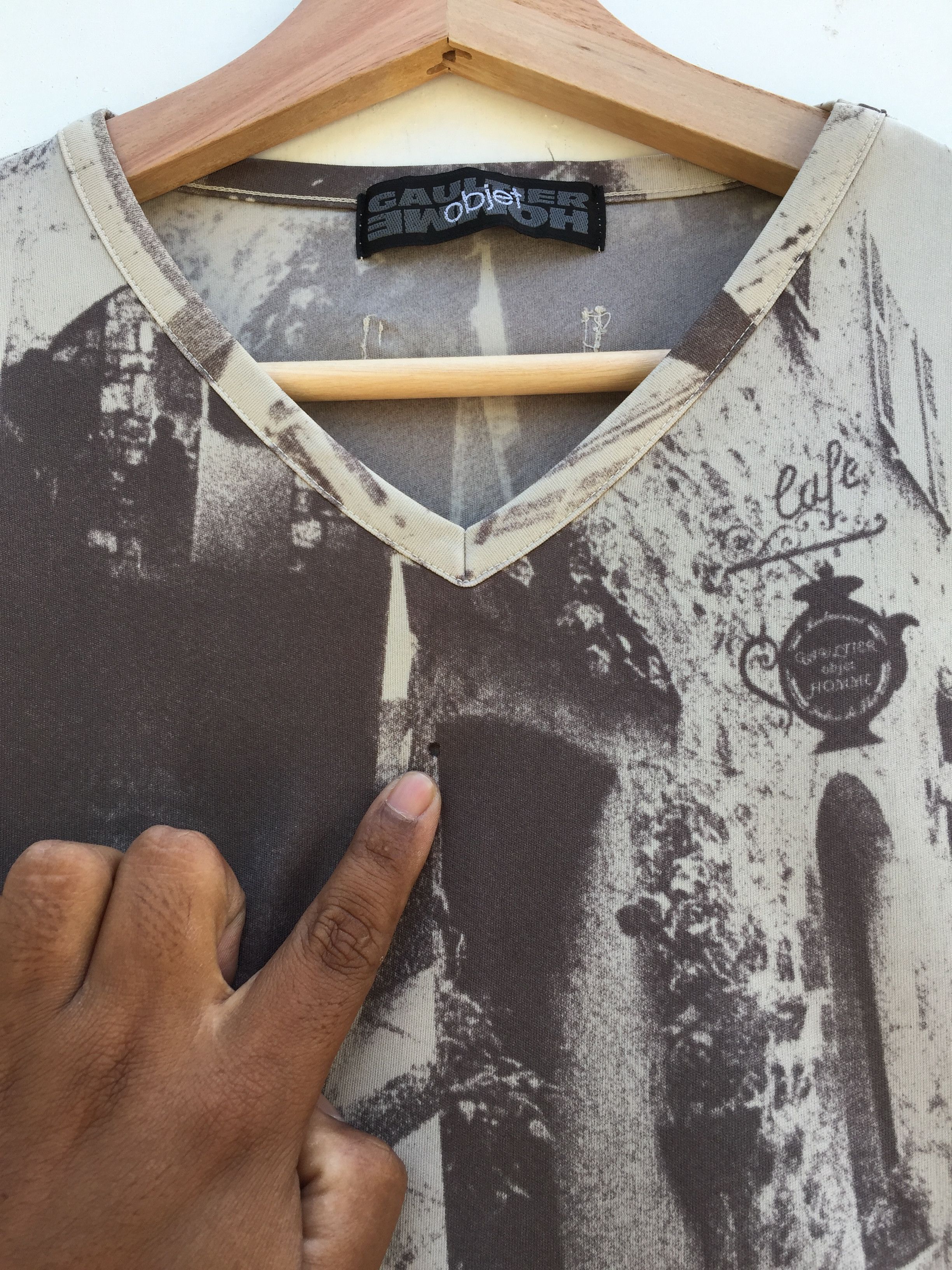 Jean Paul Gaultier Vintage JPG Gaultier Homme Objet jacquard image shortsleeve Size US S / EU 44-46 / 1 - 18 Thumbnail