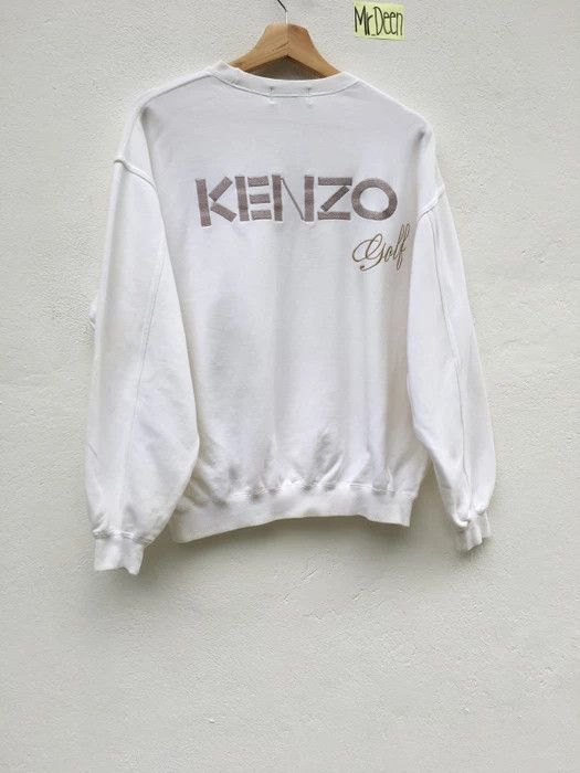 Kenzo Vintage Kenzo Big Logo White Sweatshirt Size US M / EU 48-50 / 2 - 3 Thumbnail