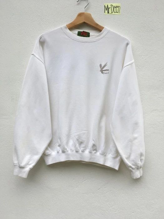 Kenzo Vintage Kenzo Big Logo White Sweatshirt Size US M / EU 48-50 / 2 - 4 Thumbnail