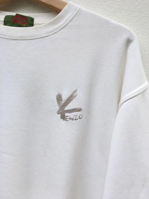 Kenzo Vintage Kenzo Big Logo White Sweatshirt Size US M / EU 48-50 / 2 - 6 Thumbnail