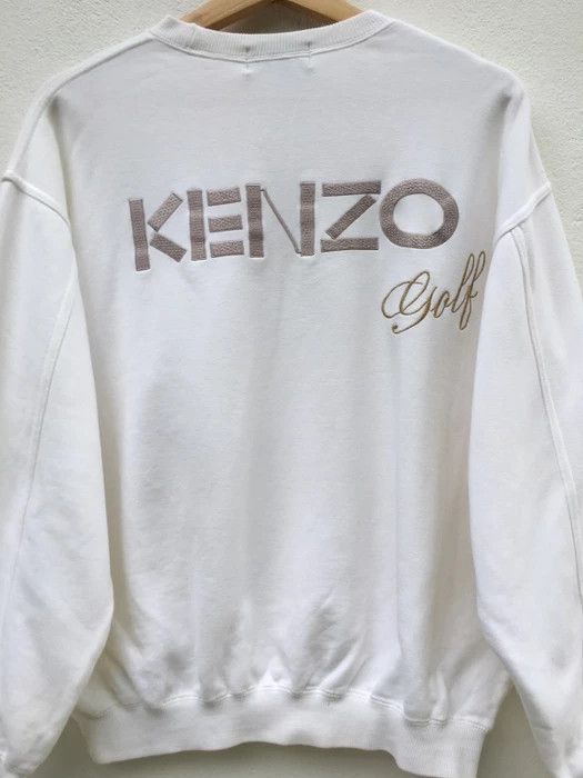 Kenzo Vintage Kenzo Big Logo White Sweatshirt Size US M / EU 48-50 / 2 - 2 Thumbnail