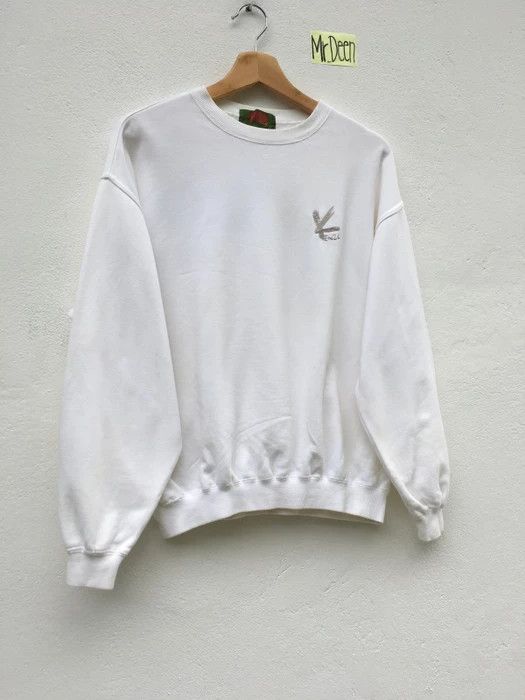 Kenzo Vintage Kenzo Big Logo White Sweatshirt Size US M / EU 48-50 / 2 - 5 Thumbnail