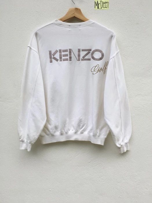 Kenzo Vintage Kenzo Big Logo White Sweatshirt Size US M / EU 48-50 / 2 - 1 Thumbnail