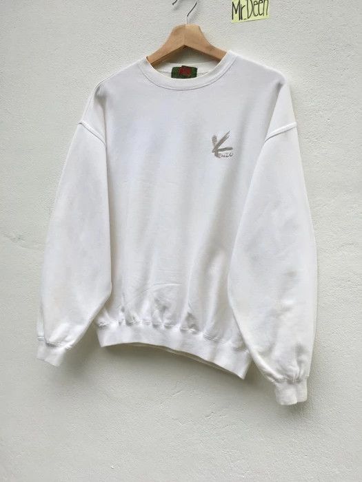 Kenzo Vintage Kenzo Big Logo White Sweatshirt Size US M / EU 48-50 / 2 - 7 Thumbnail