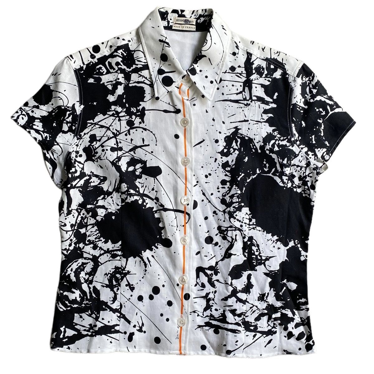 Hermes × Maison Margiela SS 2003 Hermes By Margiela “Cheval Surprise Paint Splash” Size M / US 6-8 / IT 42-44 - 1 Thumbnail