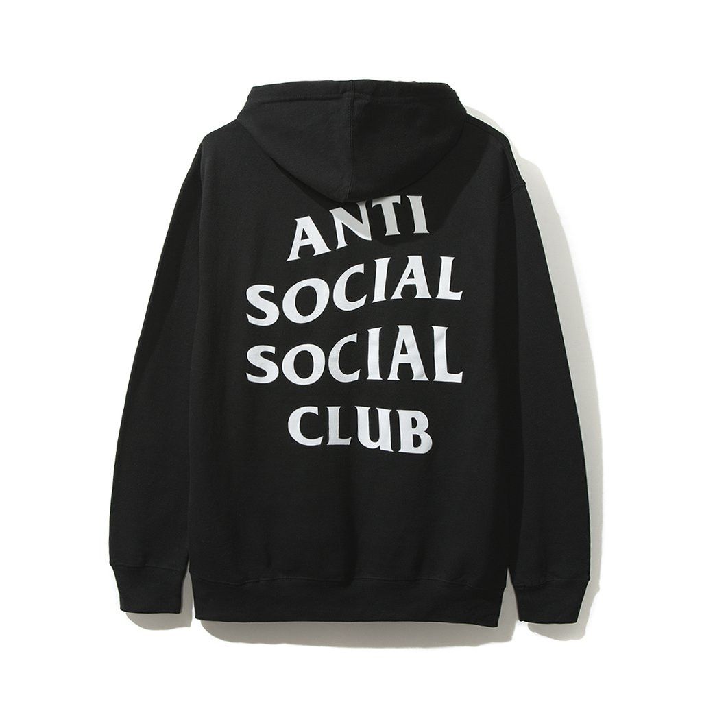 Anti Social Social Club DS White ASSC box Logo What Sup Black Hoodie bape kith kaws Size US M / EU 48-50 / 2 - 6 Thumbnail