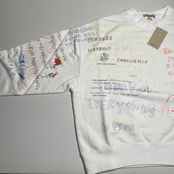 Yeezy Yeezy Adidas Season 5 Handwriting Sweatshirt SIZE L Size US L / EU 52-54 / 3 - 3 Thumbnail