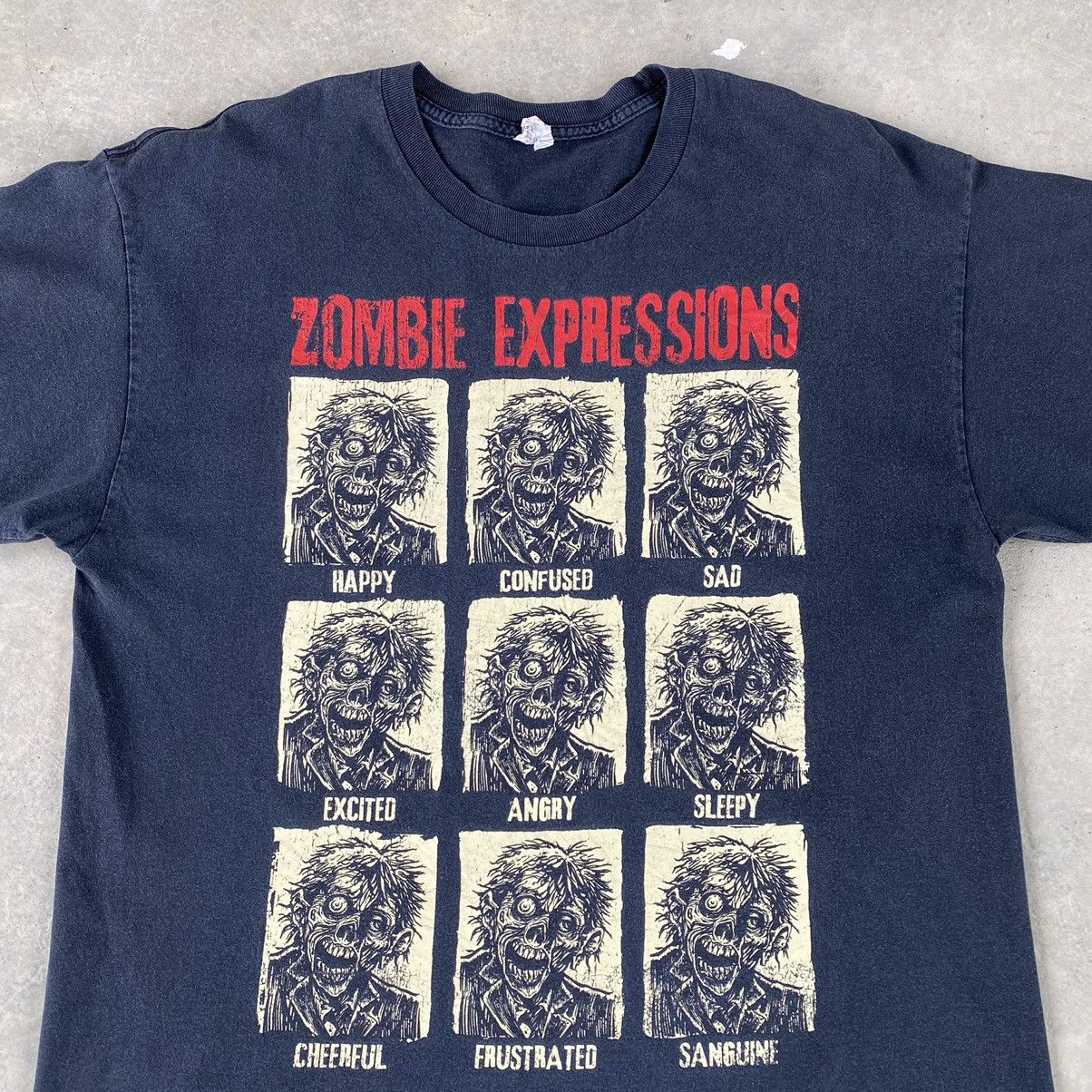 Vintage Vintage Y2k Zombie Expressions Tshirt Size US XL / EU 56 / 4 - 3 Thumbnail