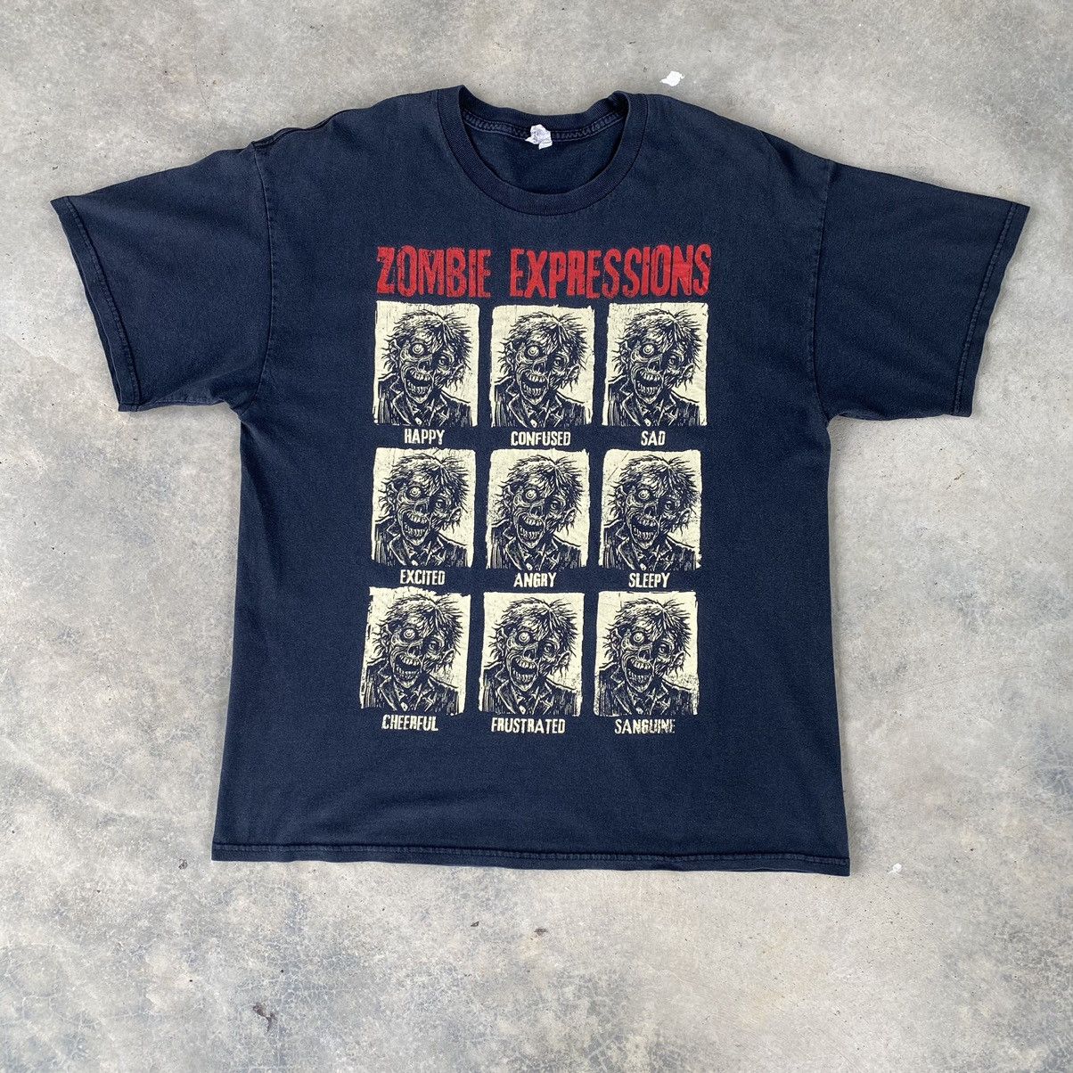 Vintage Vintage Y2k Zombie Expressions Tshirt Size US XL / EU 56 / 4 - 1 Thumbnail