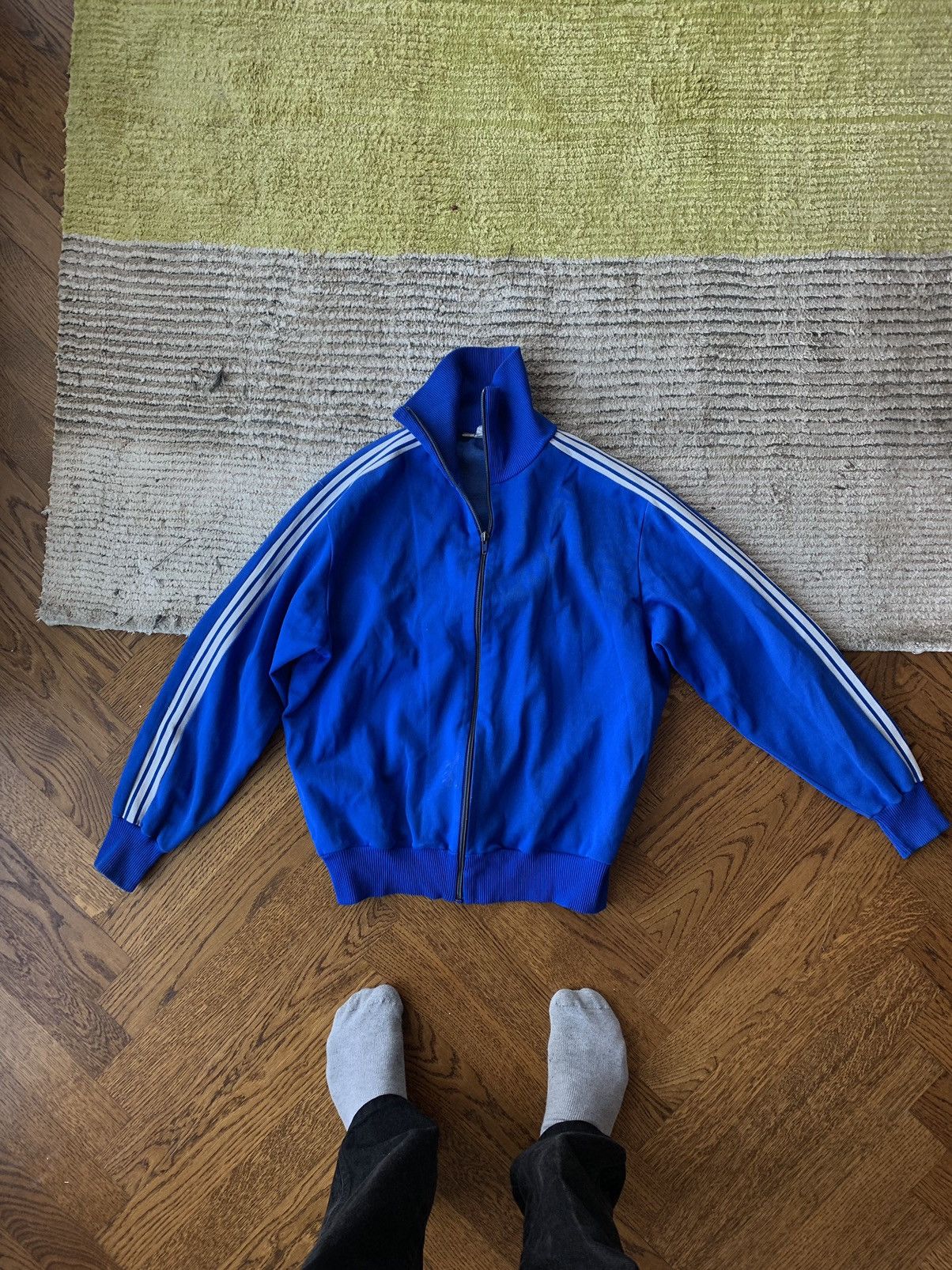 image of 1960S Vintage Adidas Track Suit Jacket Georg Schwahn 70 in Blue, Men's (Size Medium)
