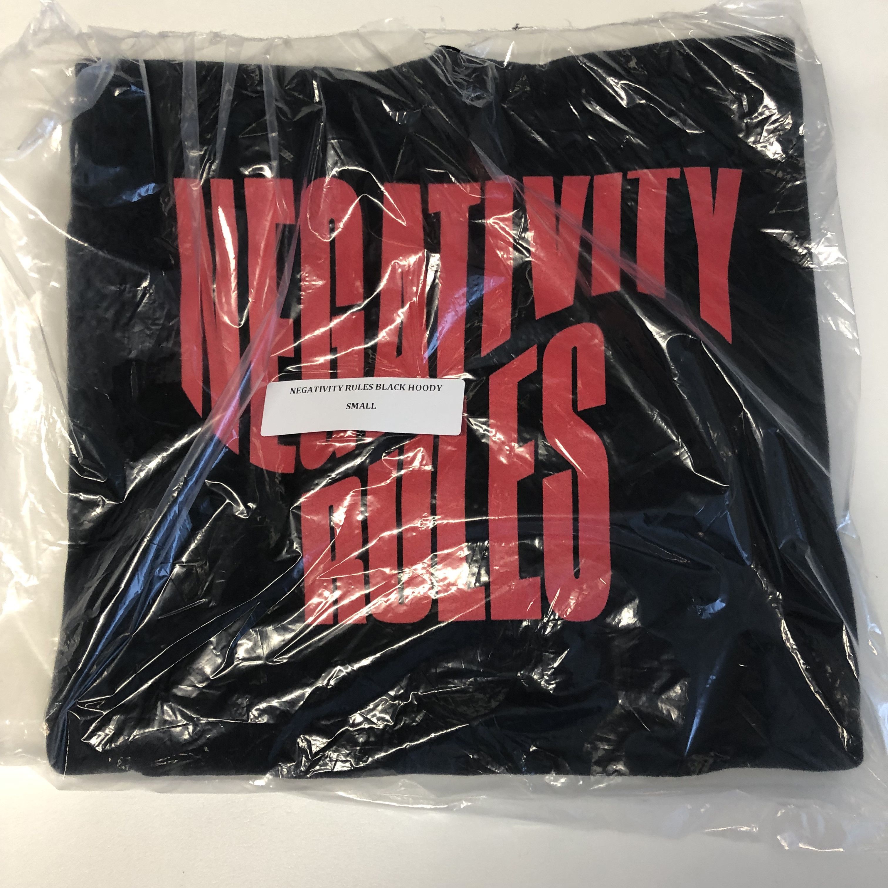 image of Anti Social Social Club Ds Assc Red Negativity Rules Black Hoodie Supreme Bape Kith (Size Small)