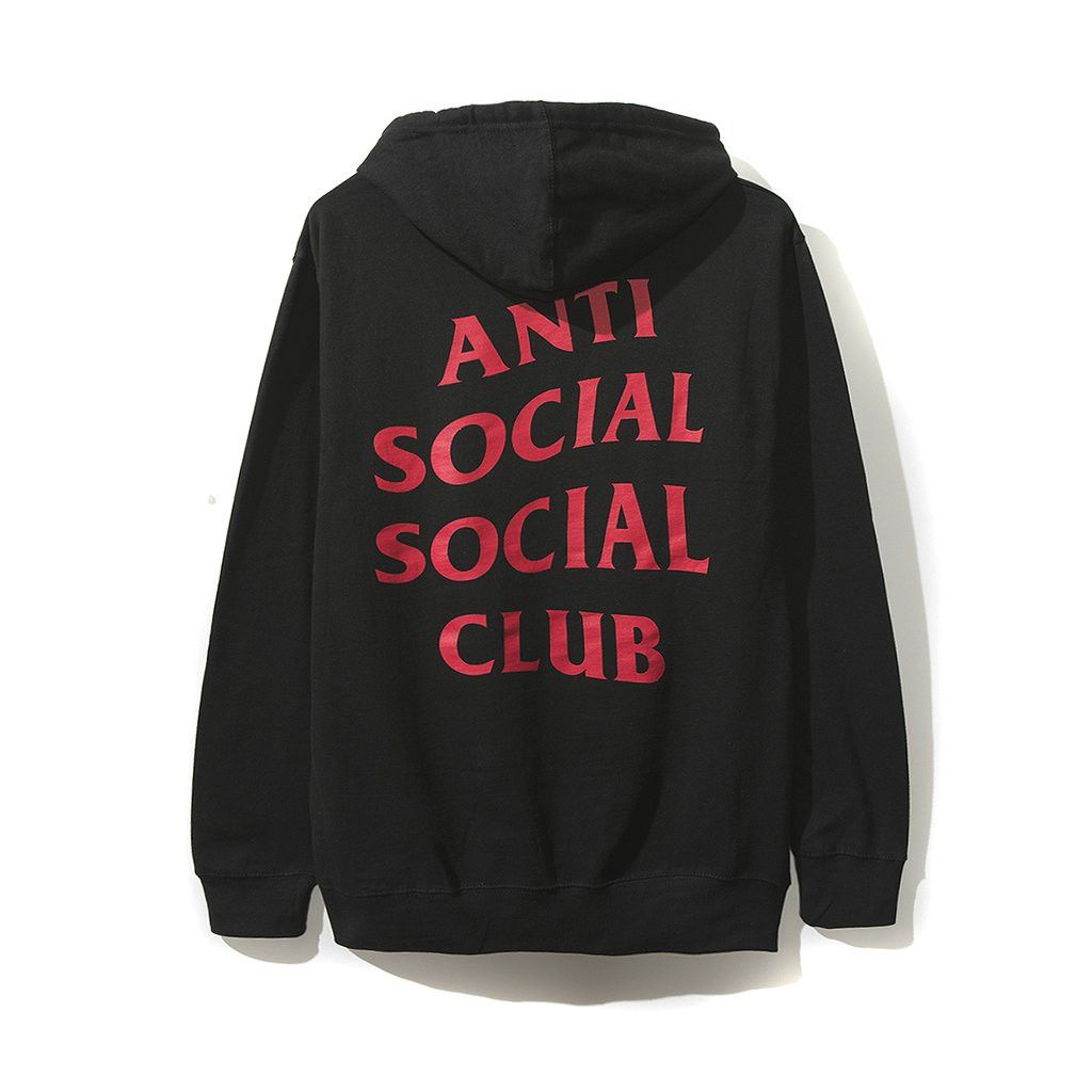 DS ASSC Red Negativity Rules Black Hoodie Supreme bape kith