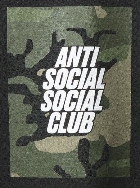 Anti Social Social Club DS White ASSC Camo Box Logo Black Hoodie bape FTP FOG CDG Size US L / EU 52-54 / 3 - 4 Thumbnail