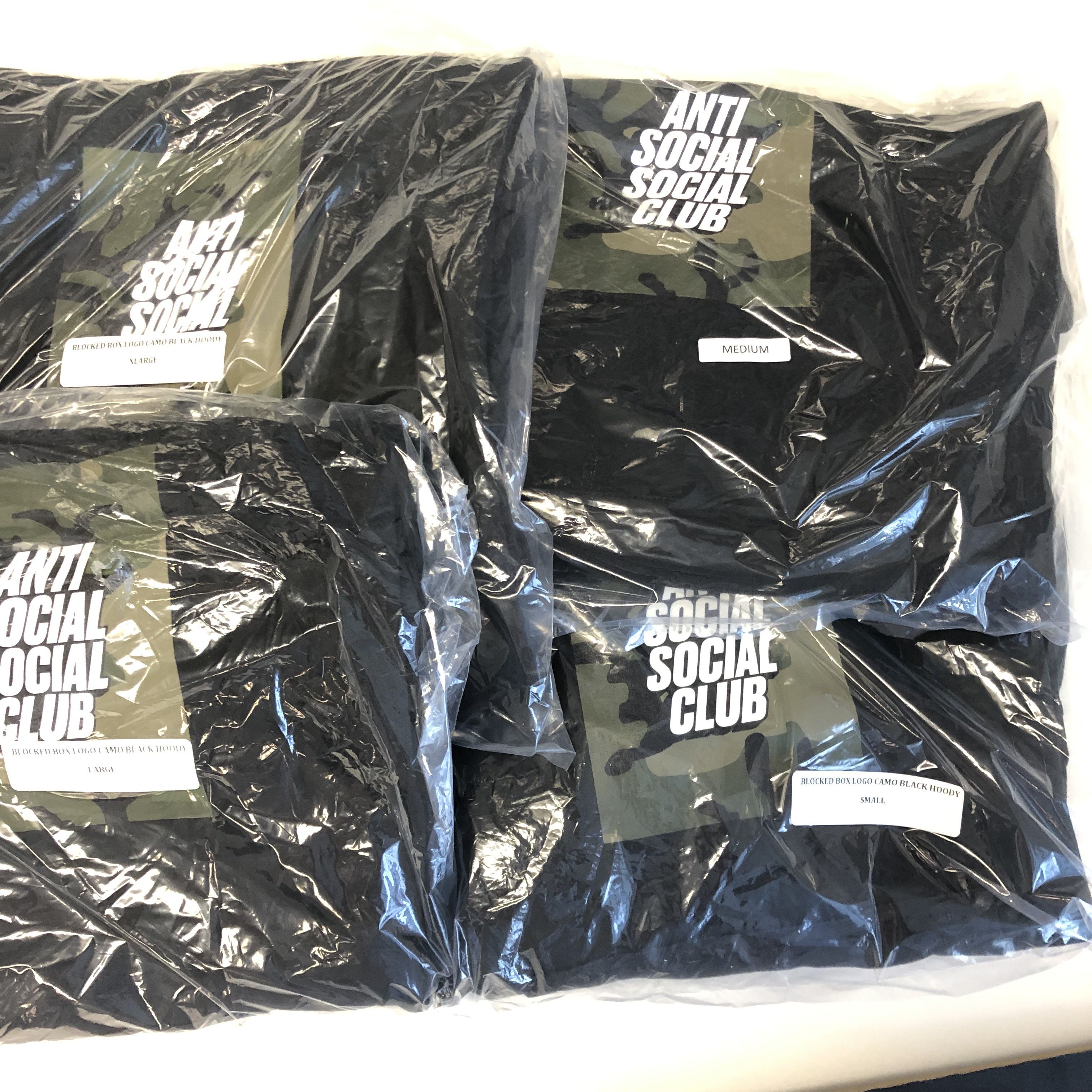 Anti Social Social Club DS White ASSC Camo Box Logo Black Hoodie bape FTP FOG CDG Size US L / EU 52-54 / 3 - 6 Thumbnail
