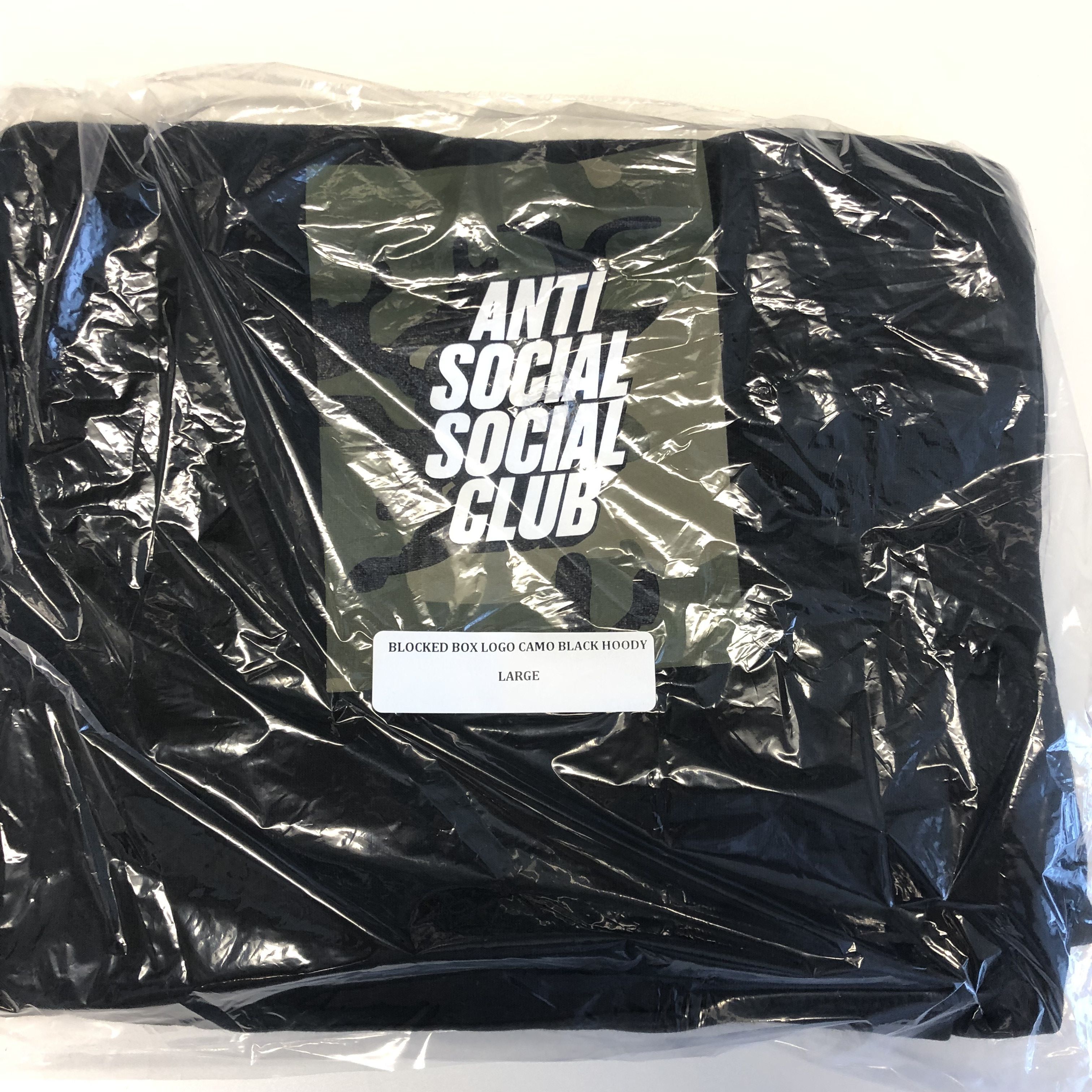 Anti Social Social Club DS White ASSC Camo Box Logo Black Hoodie bape FTP FOG CDG Size US L / EU 52-54 / 3 - 2 Thumbnail
