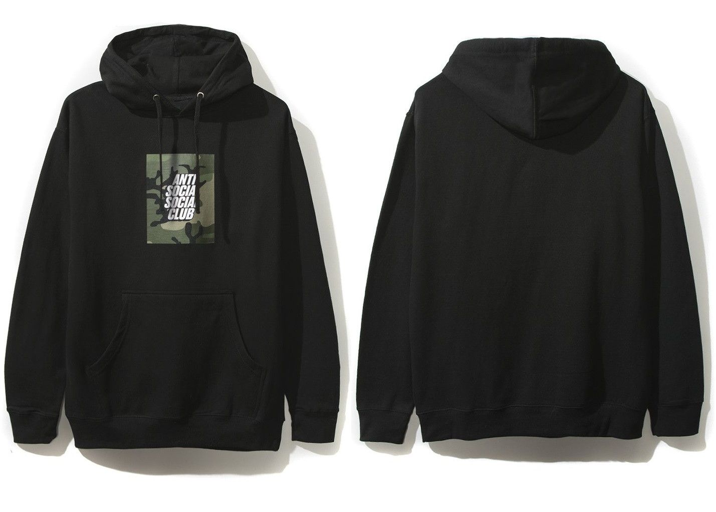 Anti Social Social Club DS White ASSC Camo Box Logo Black Hoodie bape FTP FOG CDG Size US L / EU 52-54 / 3 - 5 Thumbnail