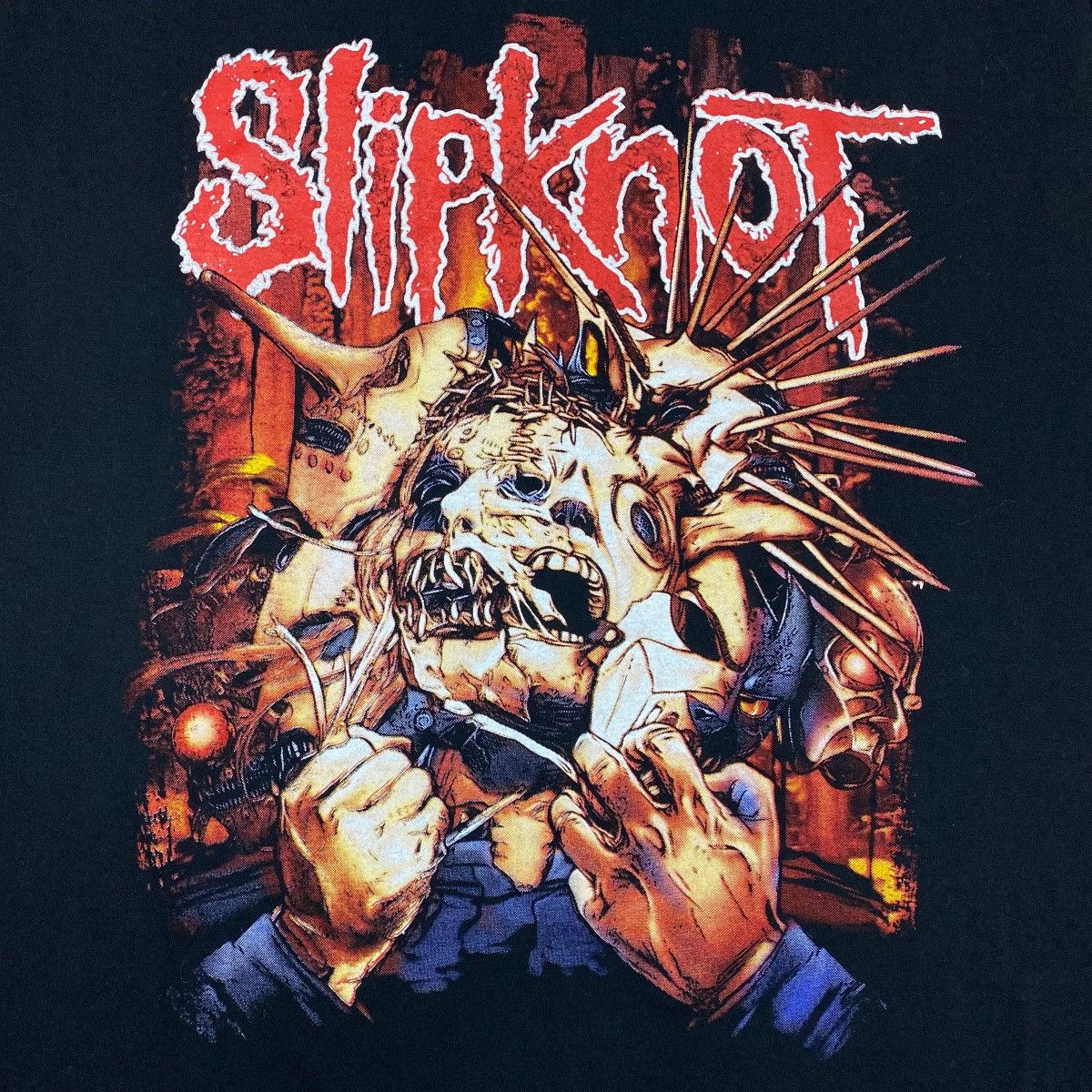 Band Tees × Slipknot × Vintage SLIPKNOT BAND TEE NU-METAL / LINKIN PARK / KORN Size US L / EU 52-54 / 3 - 3 Thumbnail