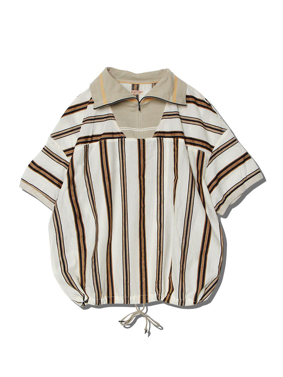 Kapital Kapital Cotton Stripe Tacky Skipper Polo Shirt Size US L / EU 52-54 / 3 - 4 Thumbnail