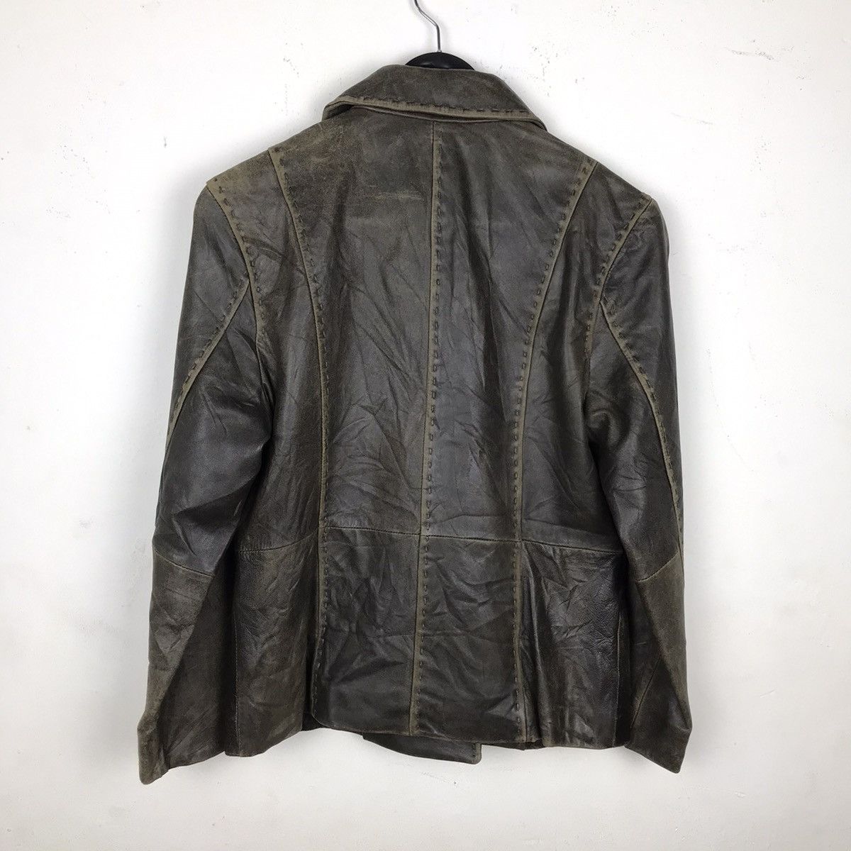 Gianni Valentino × Vintage Vintage Gianni Lo Giudice Milano Topcoat leather Jacket Size XS / US 0-2 / IT 36-38 - 11 Thumbnail