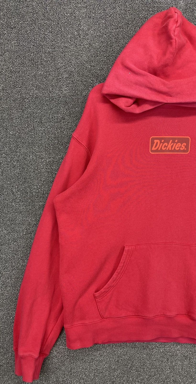 Dickies Vintage Dickies Spellout Hoodie Red Sweatshirt Size US XL / EU 56 / 4 - 3 Thumbnail