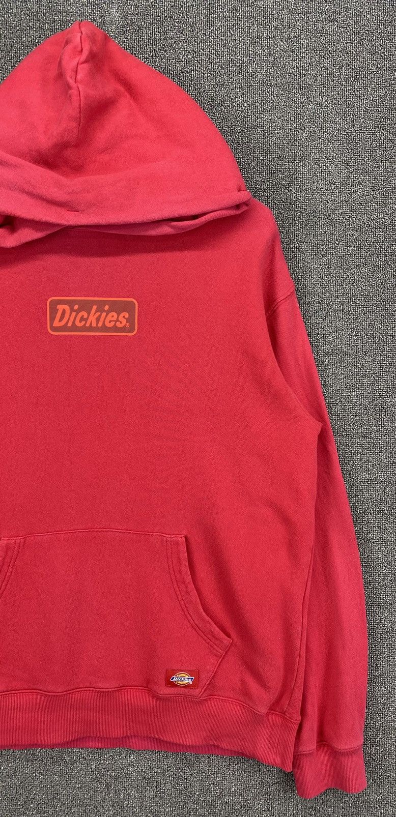 Dickies Vintage Dickies Spellout Hoodie Red Sweatshirt Size US XL / EU 56 / 4 - 4 Thumbnail