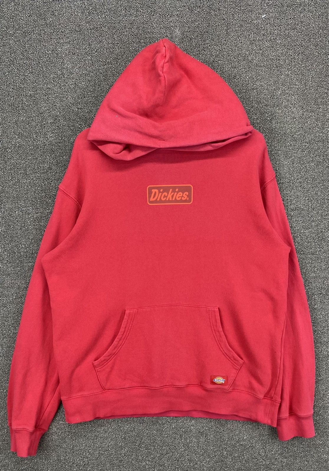 Dickies Vintage Dickies Spellout Hoodie Red Sweatshirt Size US XL / EU 56 / 4 - 1 Thumbnail
