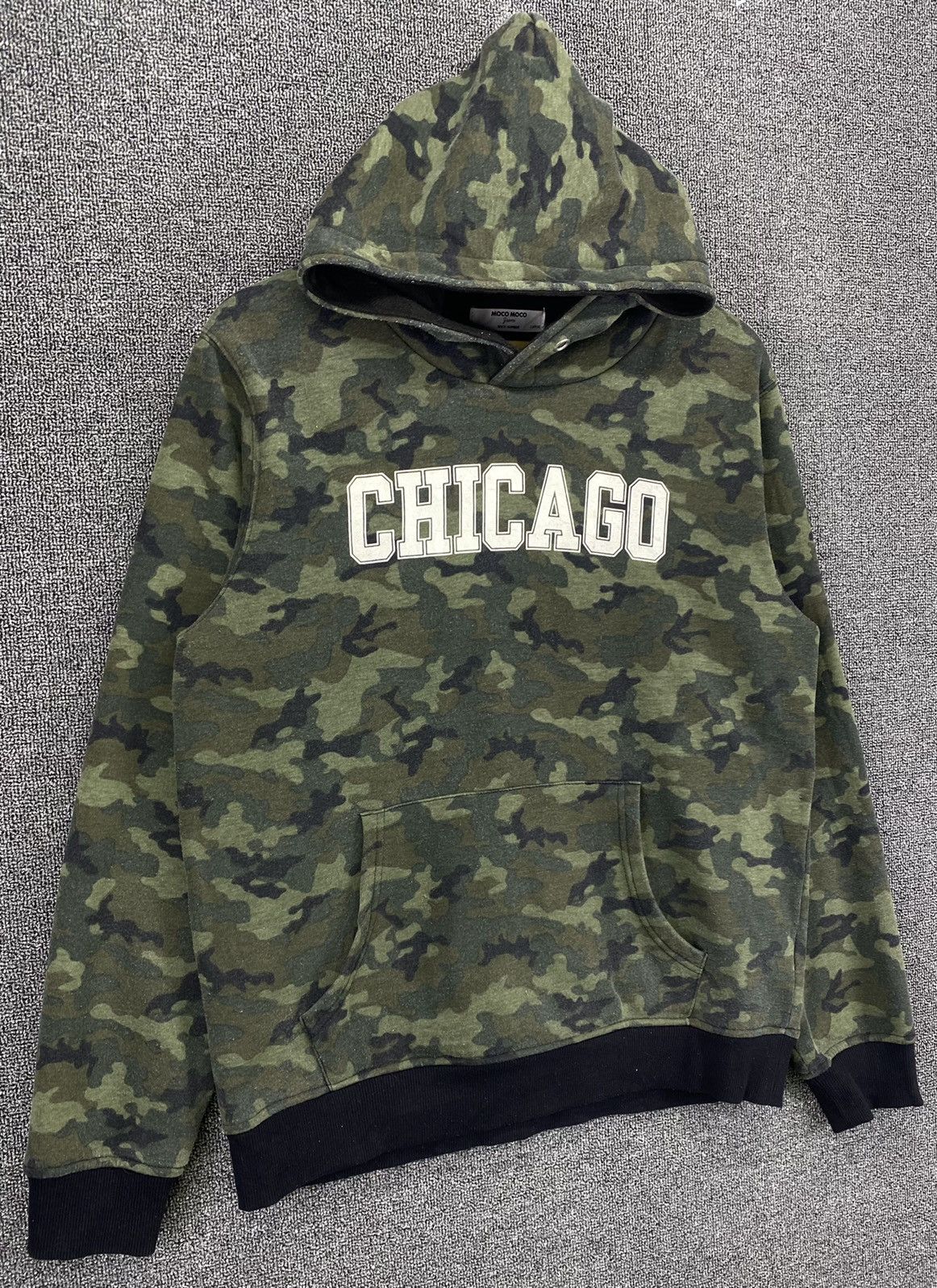 Japanese Brand Vintage Back Number Camo Chicago Spell Out Sweatshirt Size L / US 10 / IT 46 - 2 Thumbnail