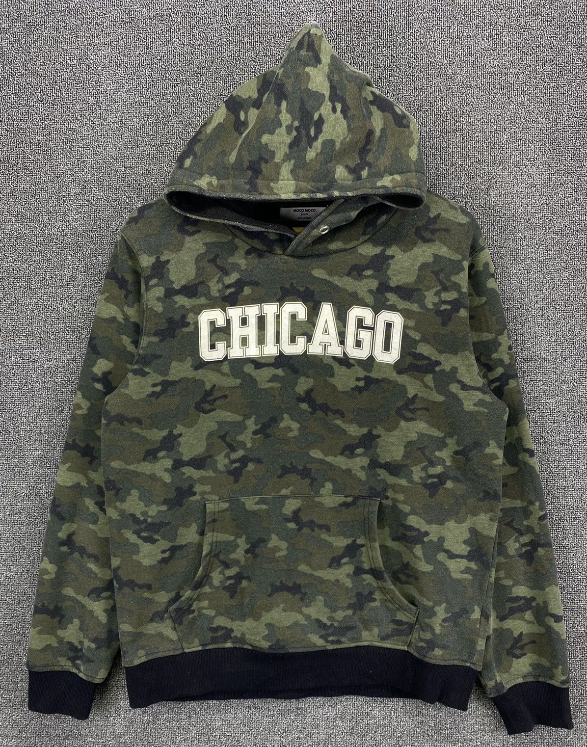 Japanese Brand Vintage Back Number Camo Chicago Spell Out Sweatshirt Size L / US 10 / IT 46 - 1 Thumbnail