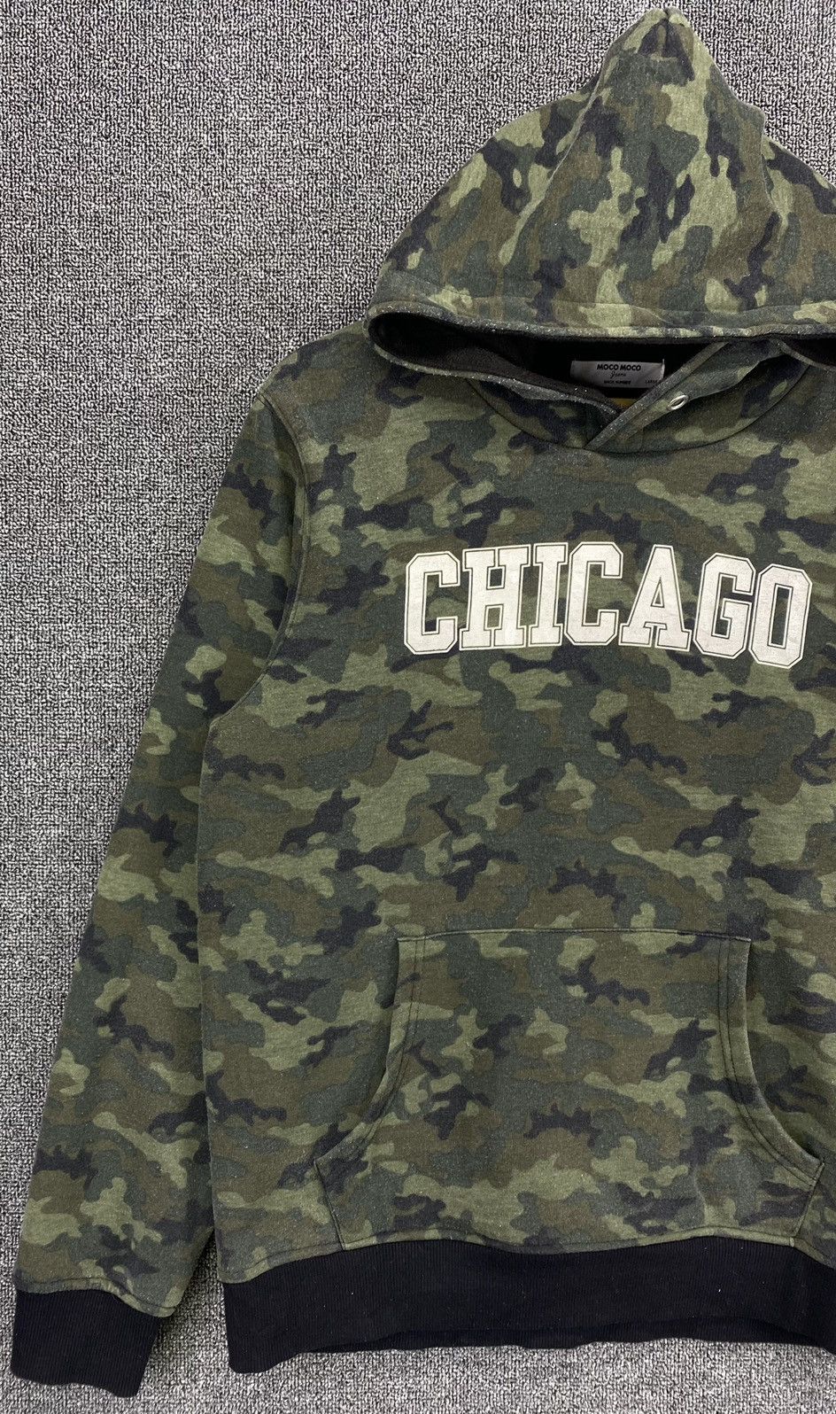 Japanese Brand Vintage Back Number Camo Chicago Spell Out Sweatshirt Size L / US 10 / IT 46 - 3 Thumbnail