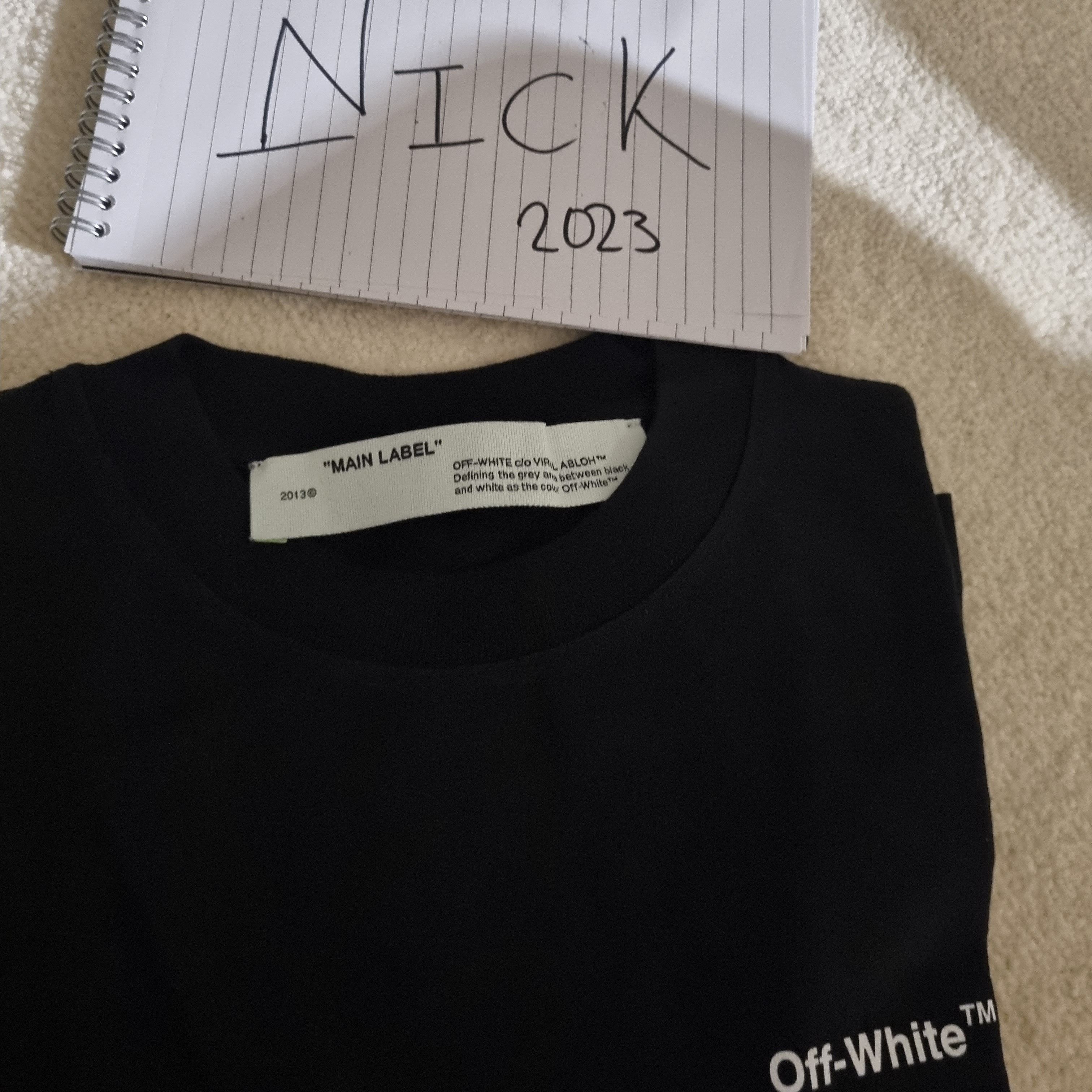 Off-White Off White Black Outline Arrow Virgil New Small Size US S / EU 44-46 / 1 - 8 Thumbnail