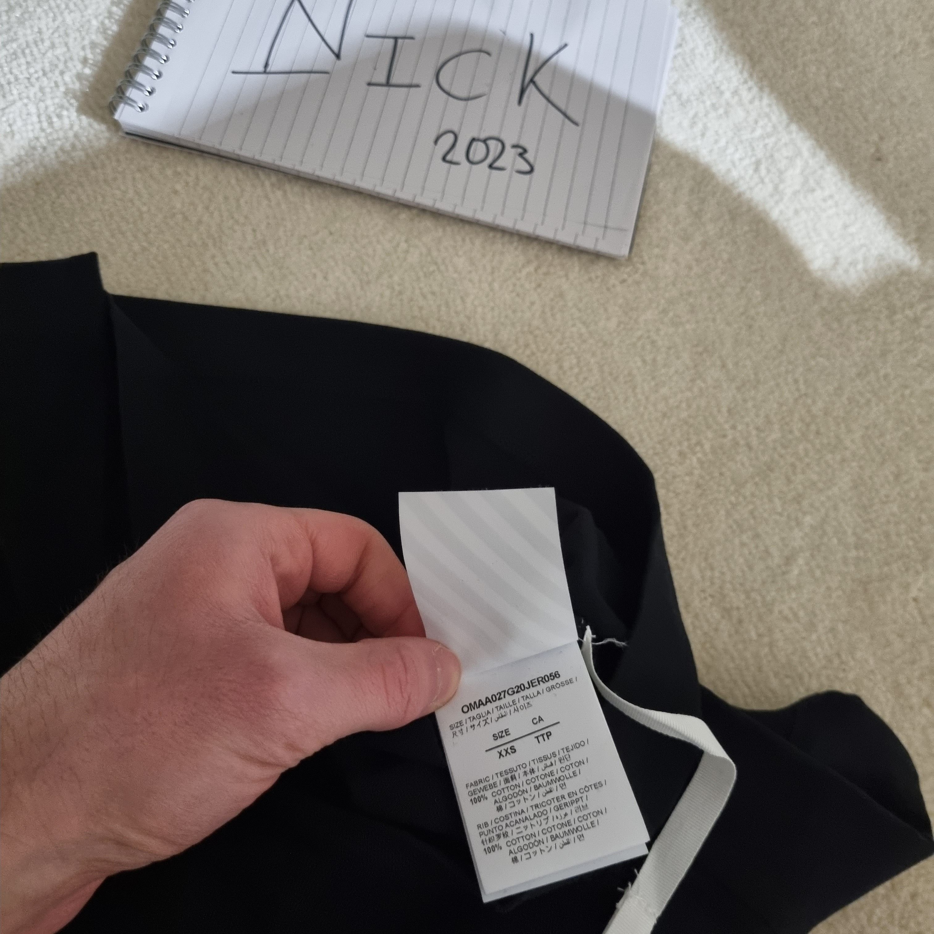 Off-White Off White Black Outline Arrow Virgil New XXS Size US XXS / EU 40 - 9 Thumbnail