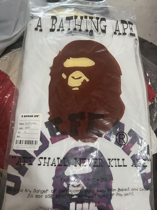 Bape Bape X undefeated big head ape T-shirt extra large | Grailed