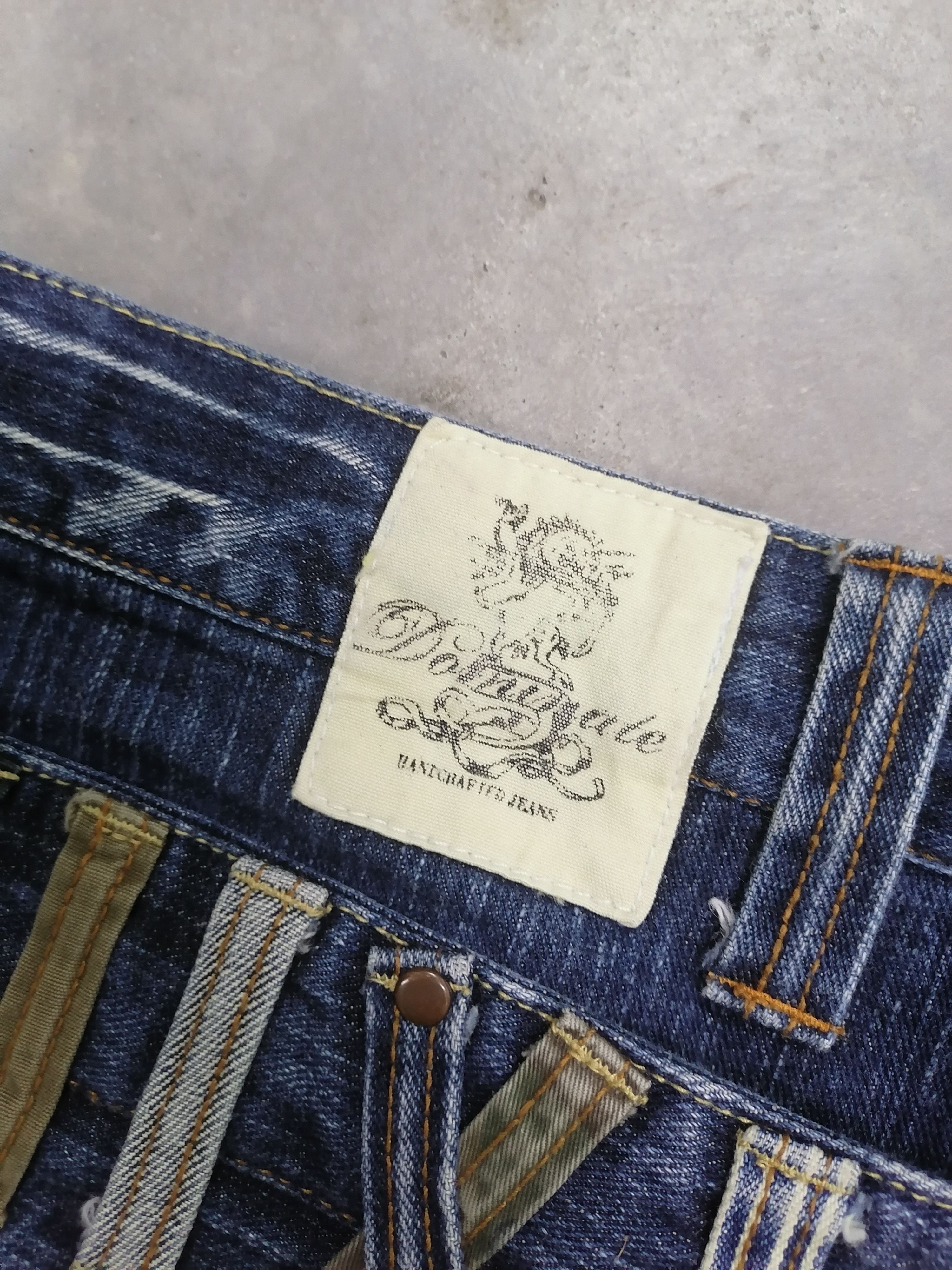 Japanese Brand Sickkk❗Dominate Double Waist Distressed Denim Pants🔥 Size US 33 - 3 Thumbnail