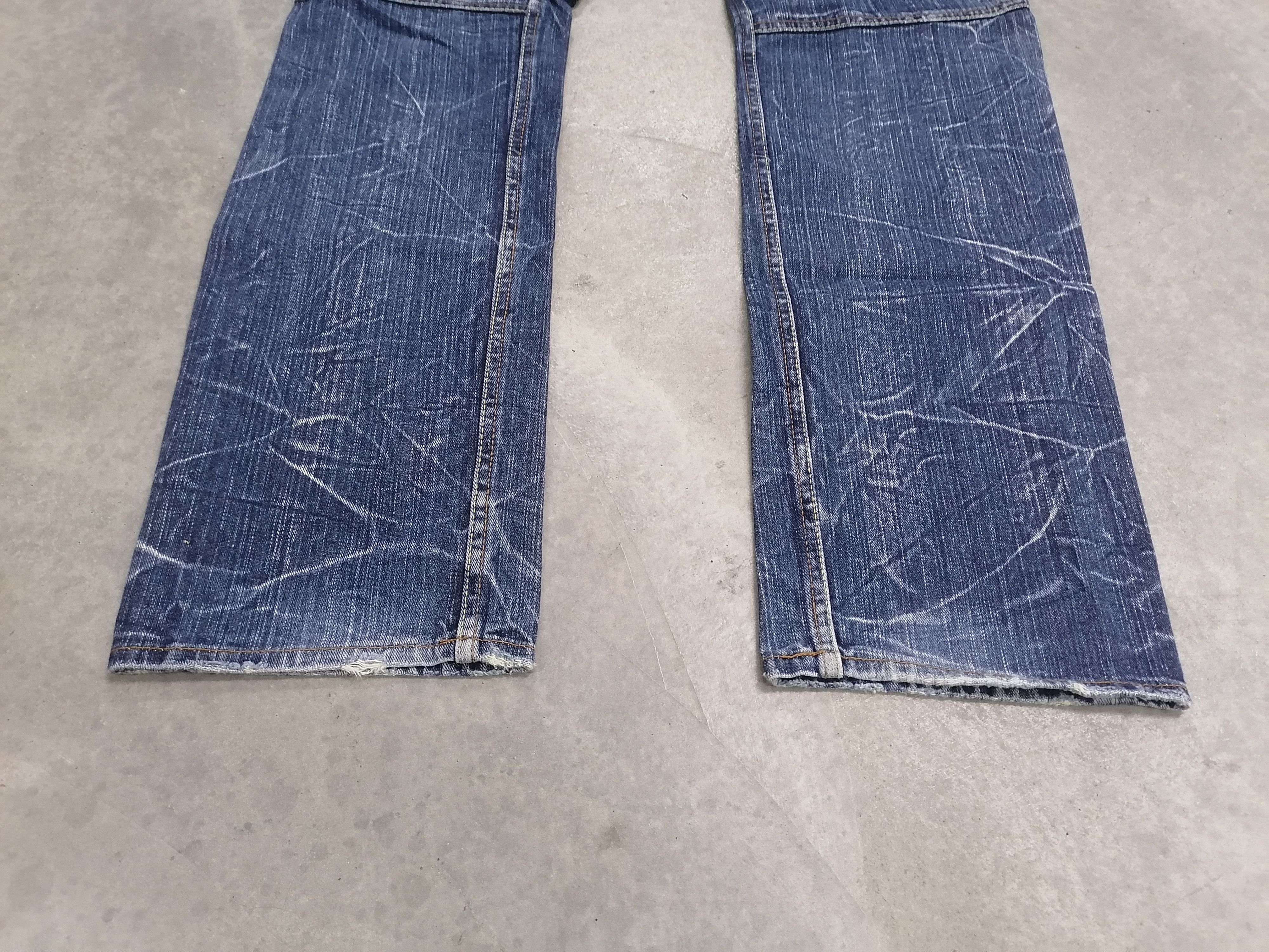 Japanese Brand Sickkk❗Dominate Double Waist Distressed Denim Pants🔥 Size US 33 - 4 Thumbnail