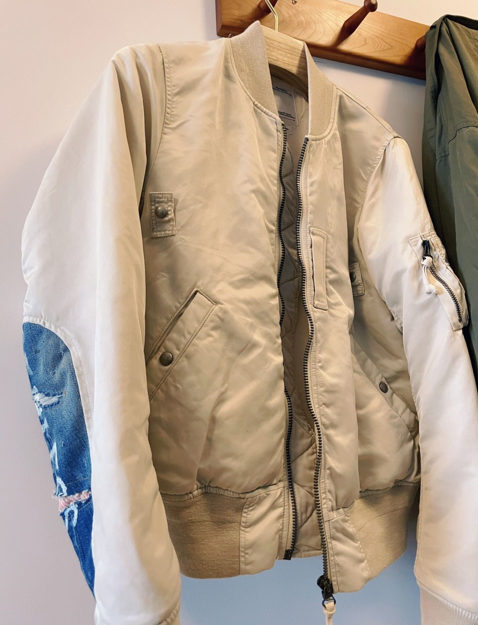 image of Visvim 19Aw Thorson Jkt Albacore Ma1 in White, Men's (Size Medium)