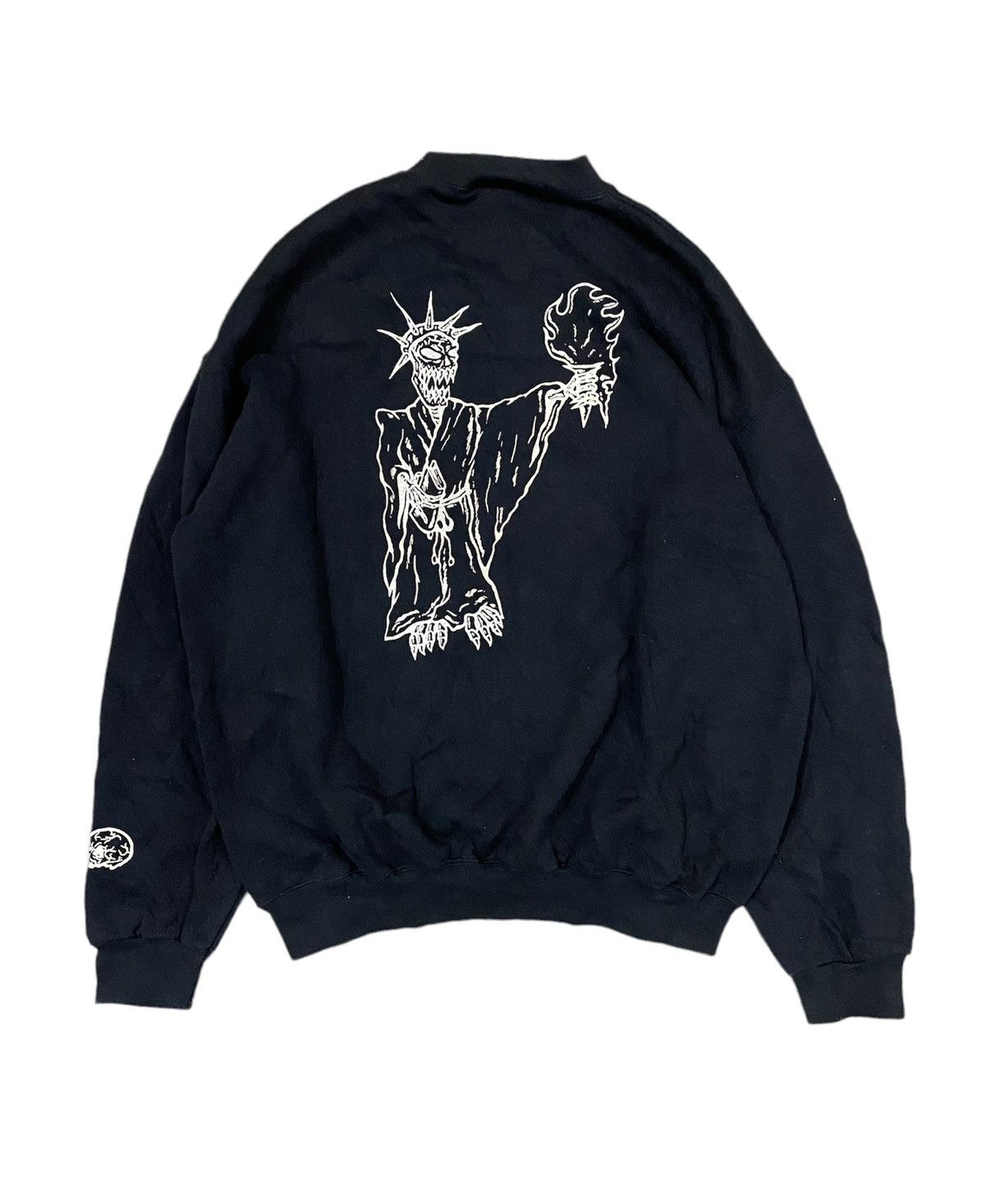 Japanese Brand 90's PUNK statue of liberty skull 50/50 polycotton Size US L / EU 52-54 / 3 - 1 Thumbnail