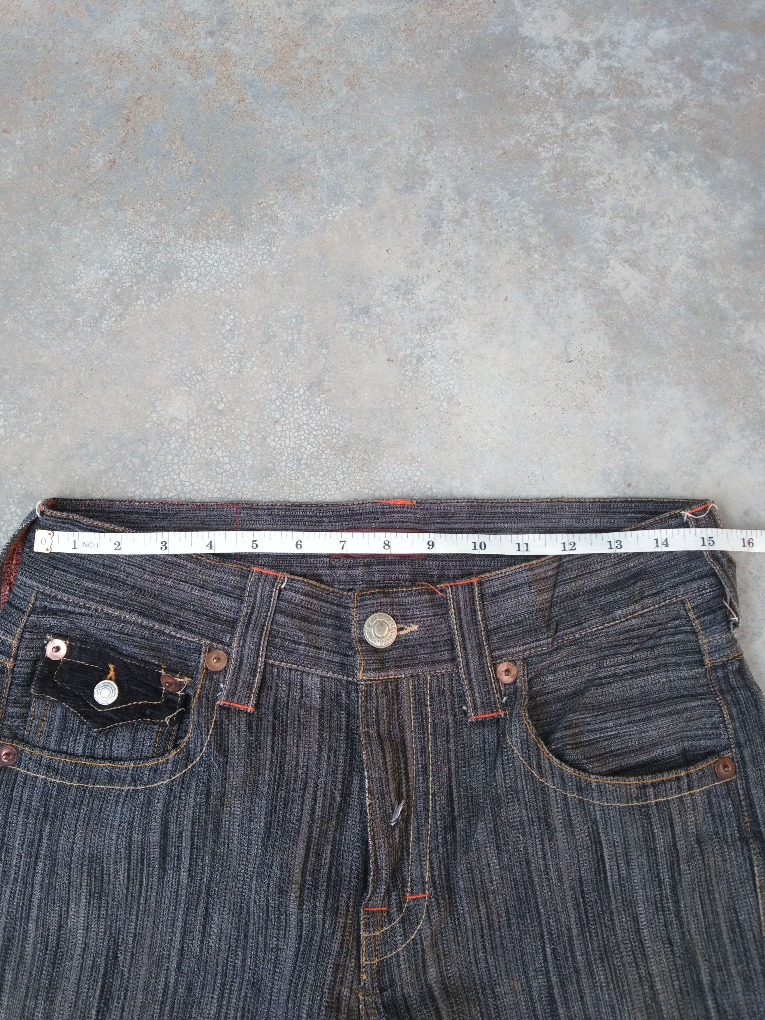 Japanese Brand × Jean Japanese Brand Jeans Surf Sound Pin Striped Denim 30x32 Size US 30 / EU 46 - 8 Thumbnail